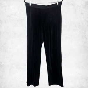 Black Velvet Pants Medium Soft Stretch Lounge Trousers Lux Goth Glam Essential